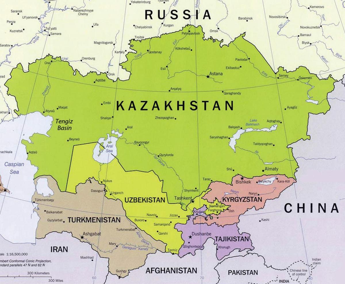 نقشہ کے tengiz قازقستان