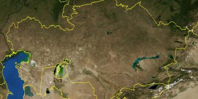 نقشہ قازقستان کے topographic