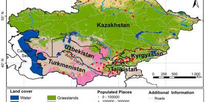 نقشہ قازقستان کے آب و ہوا