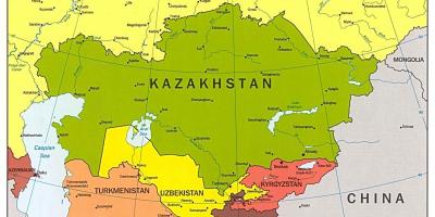 نقشہ قازقستان کے ایشیا کا نقشہ