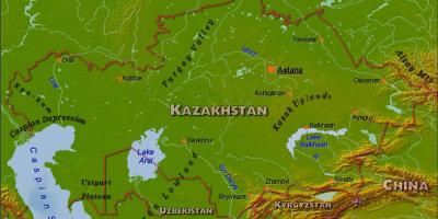 نقشہ قازقستان کے جسمانی