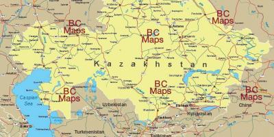 قازقستان شہروں کا نقشہ